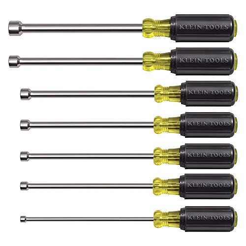 Klein Tools 647M Magnetic Nut Drivers 3/16, 1/4, 5/16, 11/32, 3/8, 7/16, 1/2"