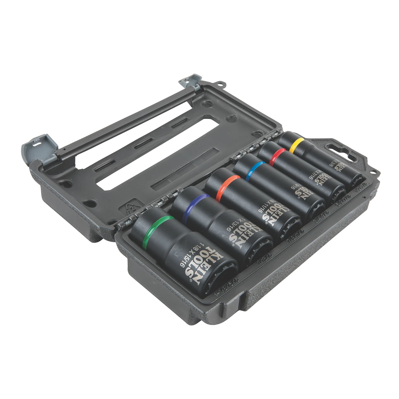 Klein Tools 66010 2-In-1 Impact Socket Set, 12-Point, 6-Piece