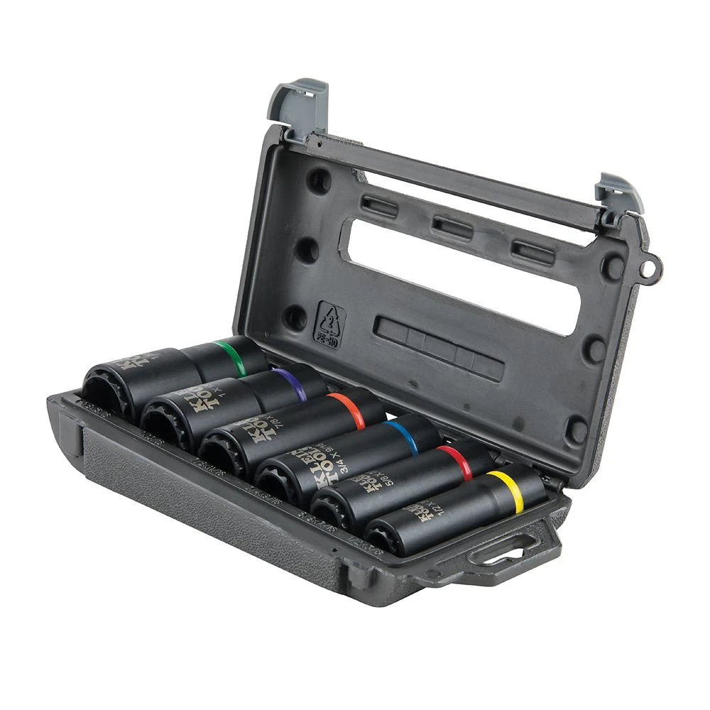 Klein Tools 66010 2-In-1 Impact Socket Set, 12-Point, 6-Piece — product image 3
