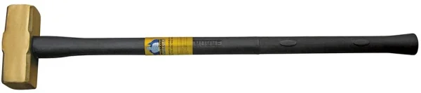 Klein Tools 7HBRFRH14 Brass Sledge Hammer, Rubber Handle, 14-Pound