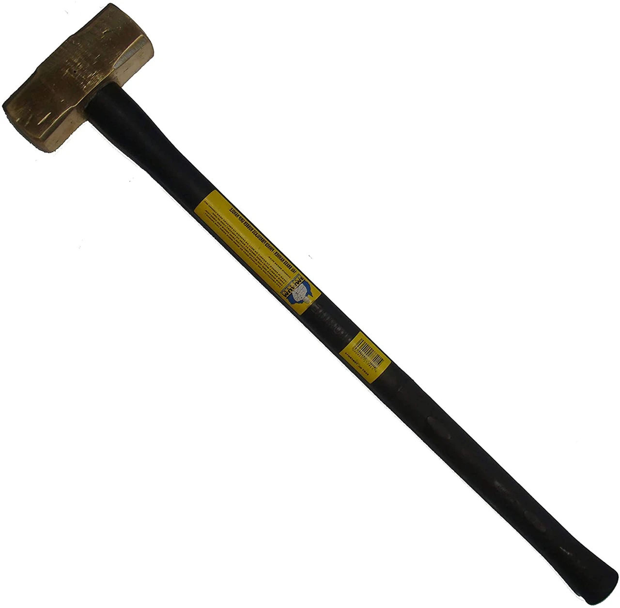Klein Tools 7HBRFRH14 Brass Sledge Hammer, Rubber Handle, 14-Pound — product image 2