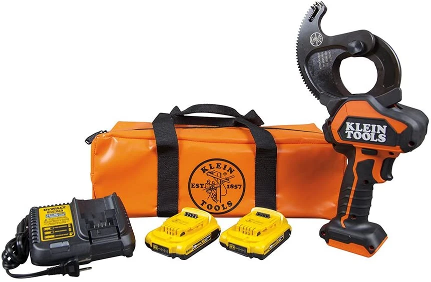 Klein Tools BAT20-G1 Battery-Operated ACSR Closed-Jaw Cutter, 2 Ah