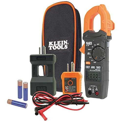 Klein Tools CL120KIT Electrical Tester/Auto-Ranging Digital Clamp Meter Kit