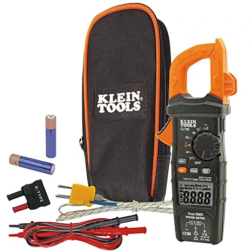 Klein Tools CL700 Autoranging Digital Clamp Meter, TRMS 600Amp, AC/DC Volts