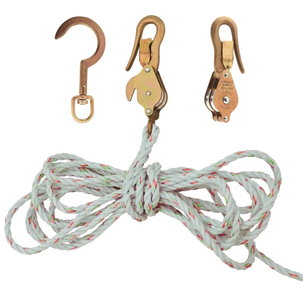 Klein Tools H1802-30SSR Block and Tackle, Spliced to Block 268, with Hook 259