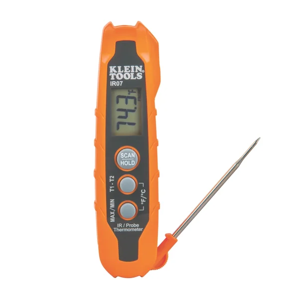 Klein Tools IR07 Dual Infrared (IR) & Probe Pocket Size LCD Digital Thermometer