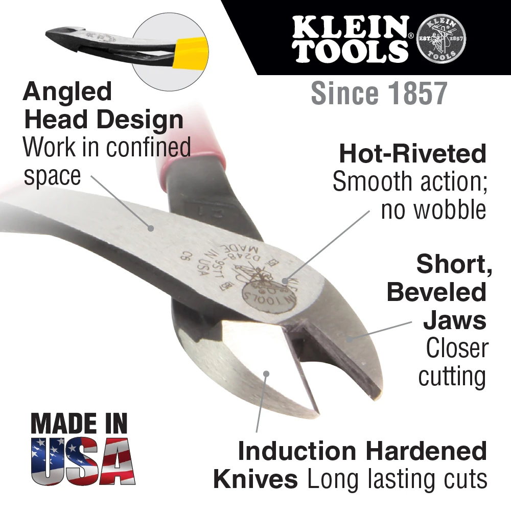 Klein Tools J248-8 8 in. Journeyman High Leverage Diagonal Cutting Pliers — product image 2