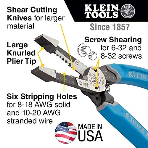 Klein Tools K12035 Klein-Kurve Wire Cutters, Heavy Duty Wire Stripping Tool — product image 2