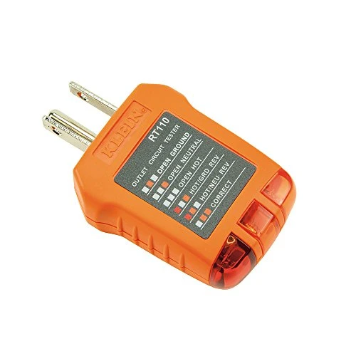 Klein Tools RT110 Receptacle Tester for North American AC Electrical Outlet — product image 3