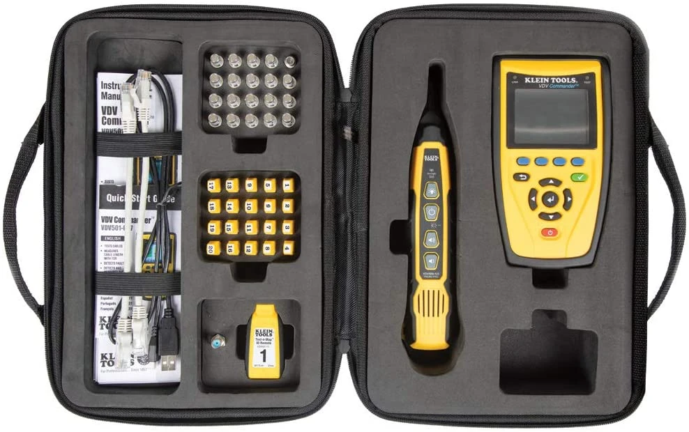 Klein Tools VDV501-829 Cable Tester, Commander VDV Tester& Test-n-Map Remote Kit