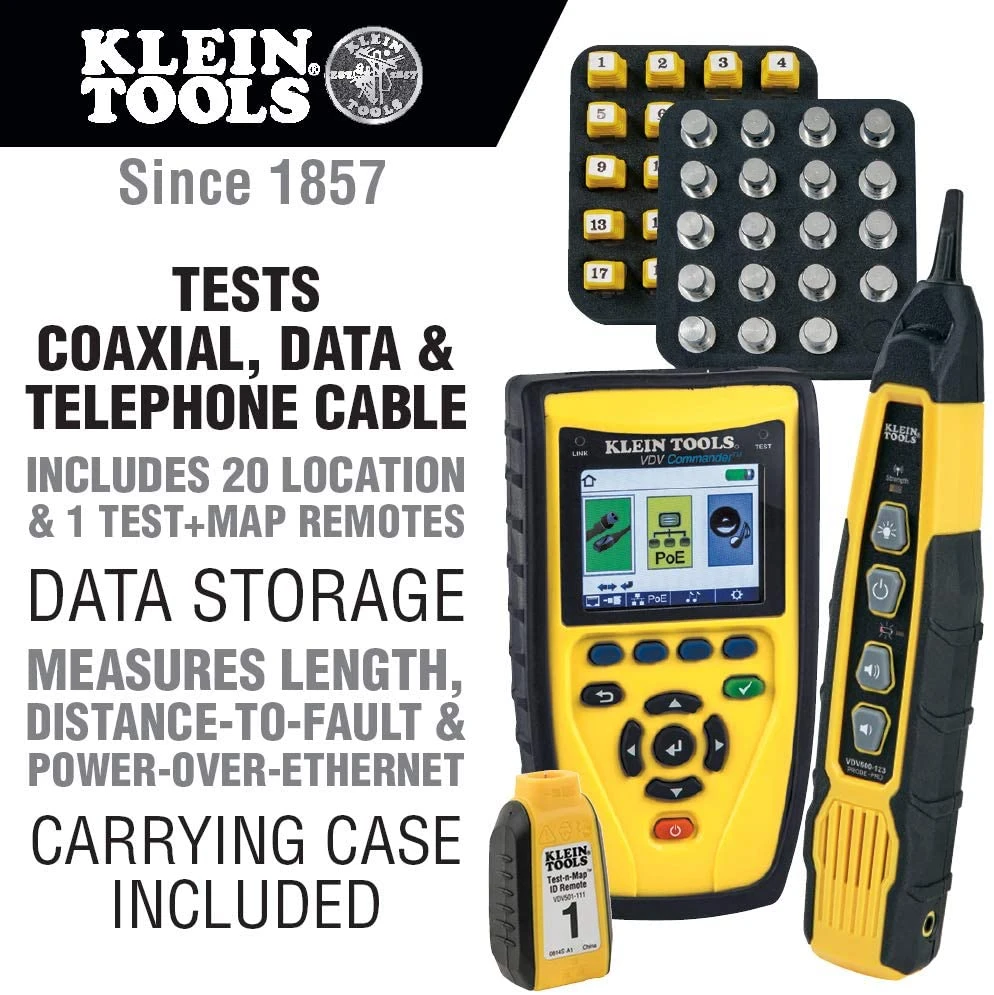 Klein Tools VDV501-829 Cable Tester, Commander VDV Tester& Test-n-Map Remote Kit — product image 2