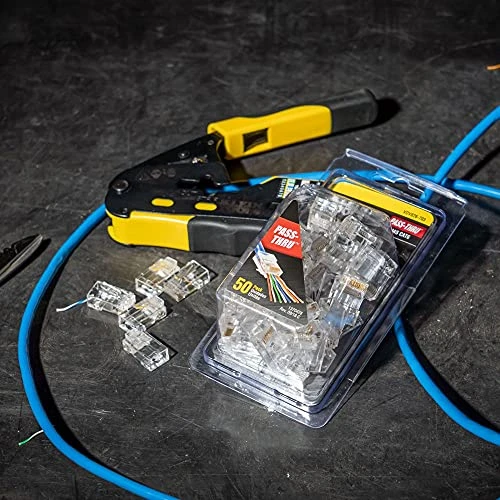 Klein VDV826-703 Pass-Thru Modular Data Plug, RJ45 CAT6, Pass Through Connectors — product image 3