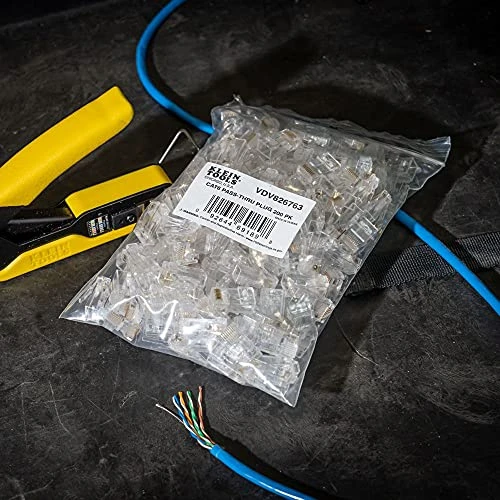 Klein VDV826-763 Pass-Thru Modular Data Plugs for RJ45, Pass Through Connectors — product image 3