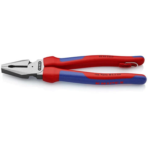 Knipex 9" High Leverage Combination Pliers with Tether Attachment (0202225TBKA)