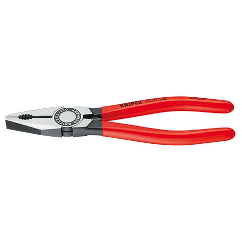 Knipex Combination Pliers, Black Atramentized, Plastic Coated (0301140)