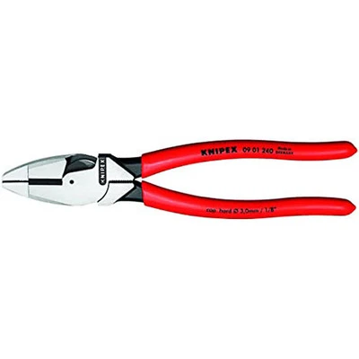 Knipex 9-1/2" Lineman's Pliers New England Style with Non-Slip Coating (0901240SBA)