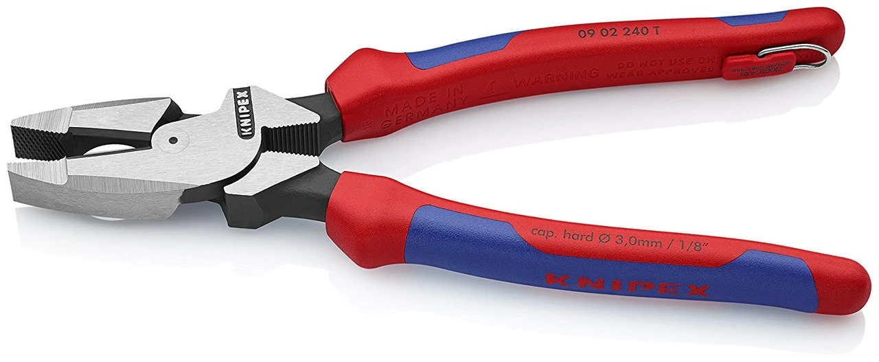 Knipex 1/4" Ultra High Leverage Lineman's Pliers-Tethered Attachment (0902240TBKA) — product image 2