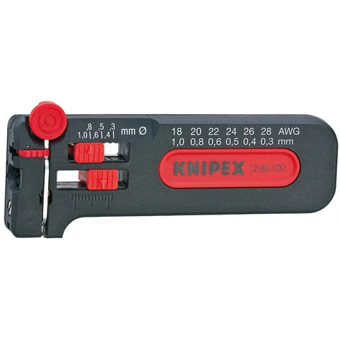 Knipex Mini Stripping Tool, 4-Inch, For Precision Stripping (1280040SB)