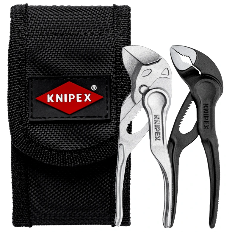 Knipex 2-Pc Mini Pliers XS Set in Belt Pouch (002072V04XS)