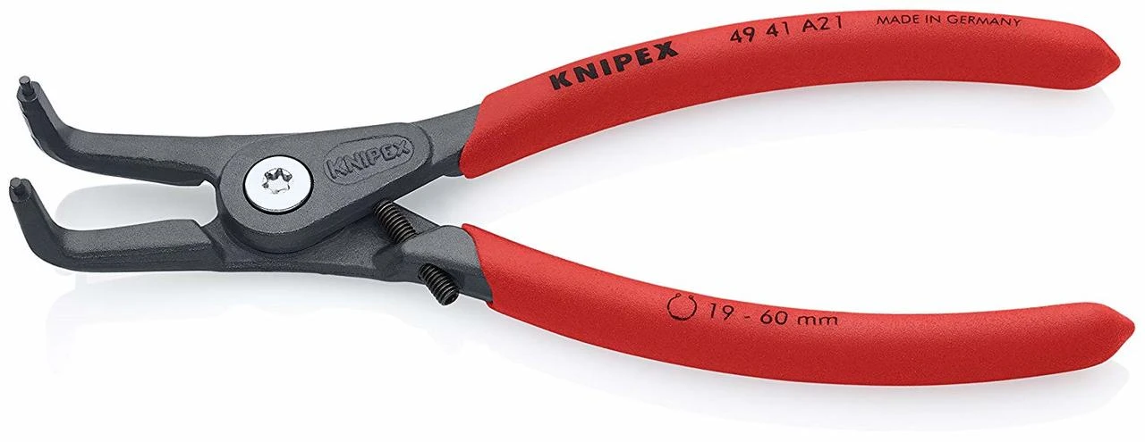Knipex 49 41 A21 Precision Circlip Pliers 19-60mm Bore 90° Angled — product image 3