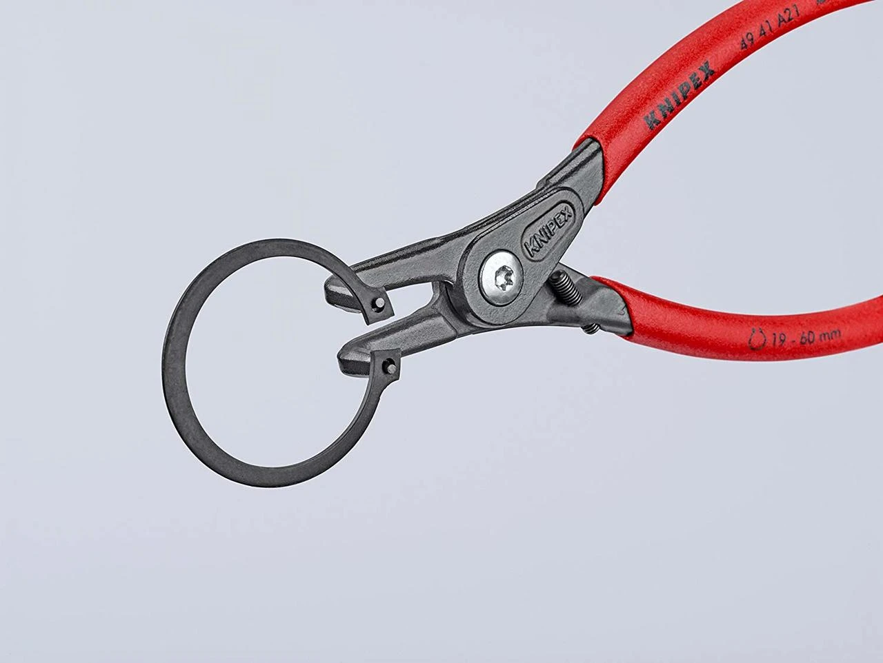 Knipex 49 41 A21 Precision Circlip Pliers 19-60mm Bore 90° Angled — product image 4
