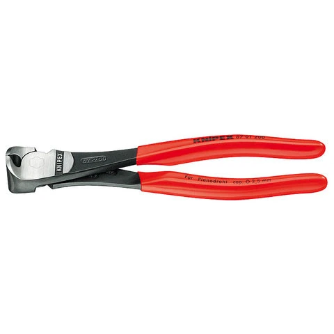 Knipex High Leverage End Cutting Nipper, Black Atramentized, Plastic Coated 6-1/4 in (6701160)