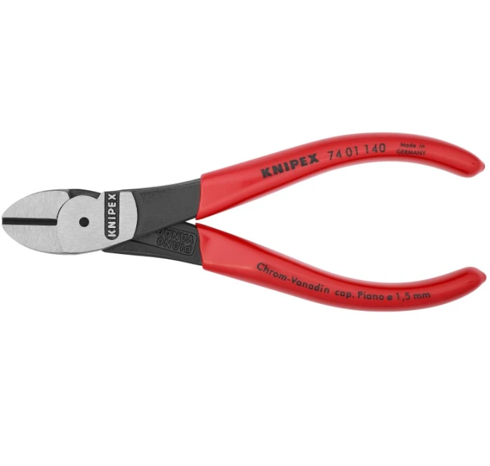 Knipex High Leverage Diagonal Cutter, Black Plastic Coated (7401140)