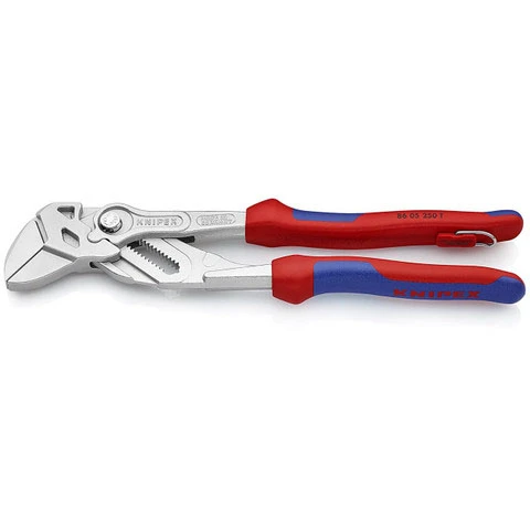 Knipex 7" Pliers Wrench with Tether Attachment, Comfort Grip (8605180TBKA)
