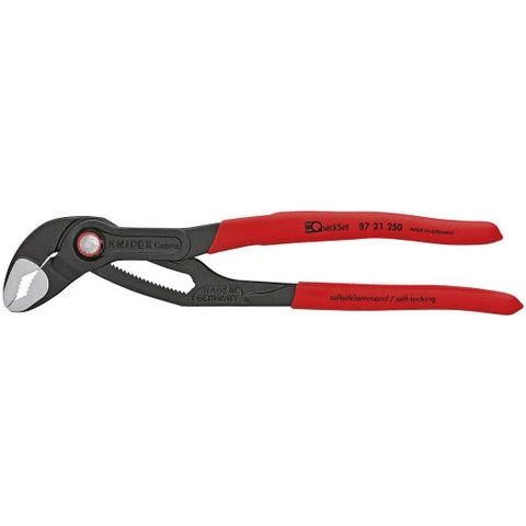 Knipex Cobra QuickSet 10" Water Pump Pliers Non-Slip Coating (8721250SBA)