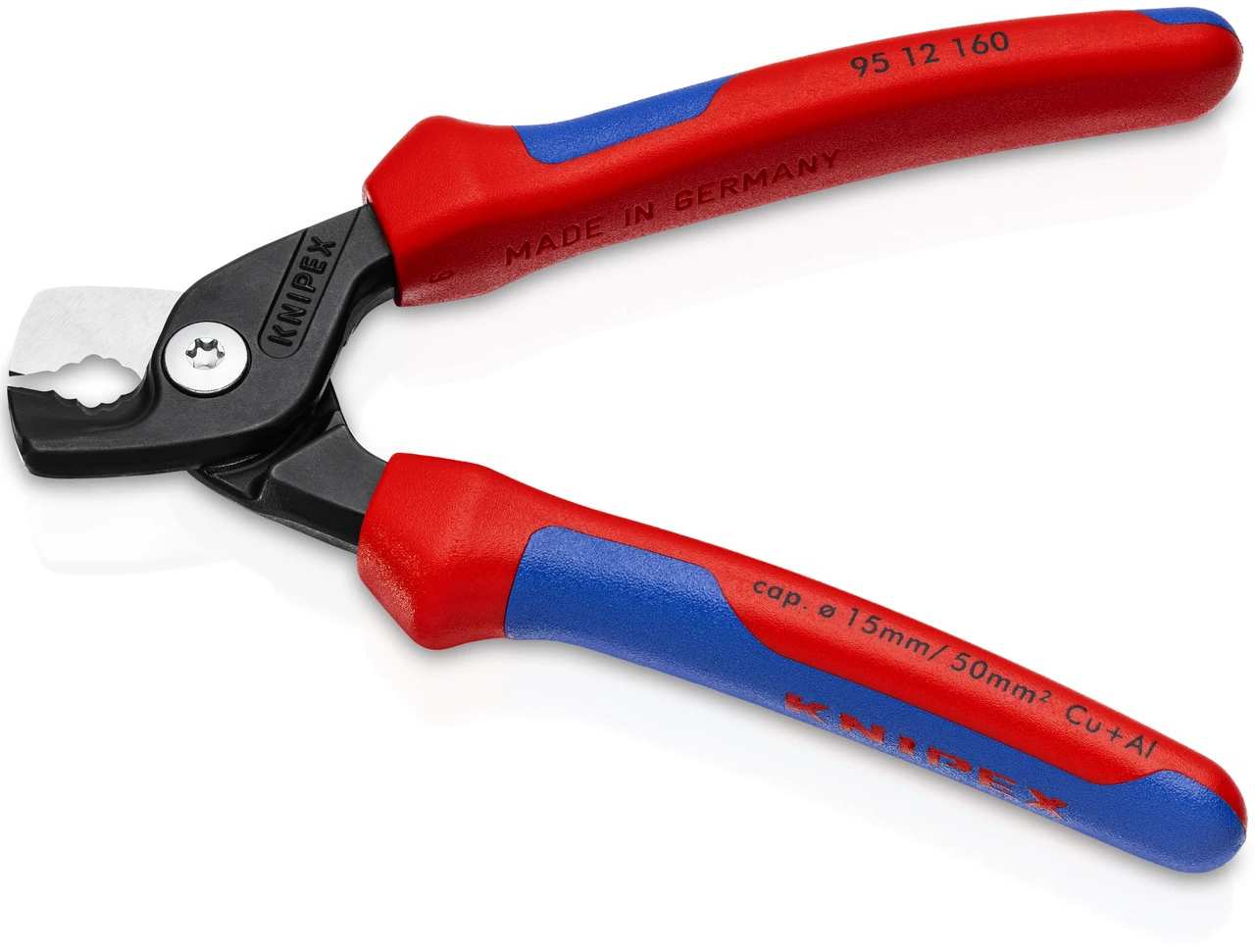 Knipex Cable Shears with StepCut Edges, Multi-Component, 6.3" (9512160SBA) — product image 3