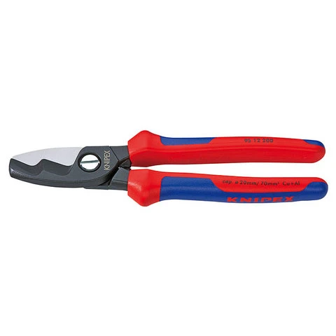 Knipex 8" Cable Shears with Twin Cutting Edge (9512200)
