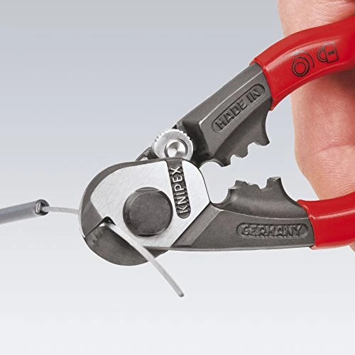 Knipex 7-1/2" Wire Rope Cutters with Tether Attachment (9562190TBKA) — product image 4