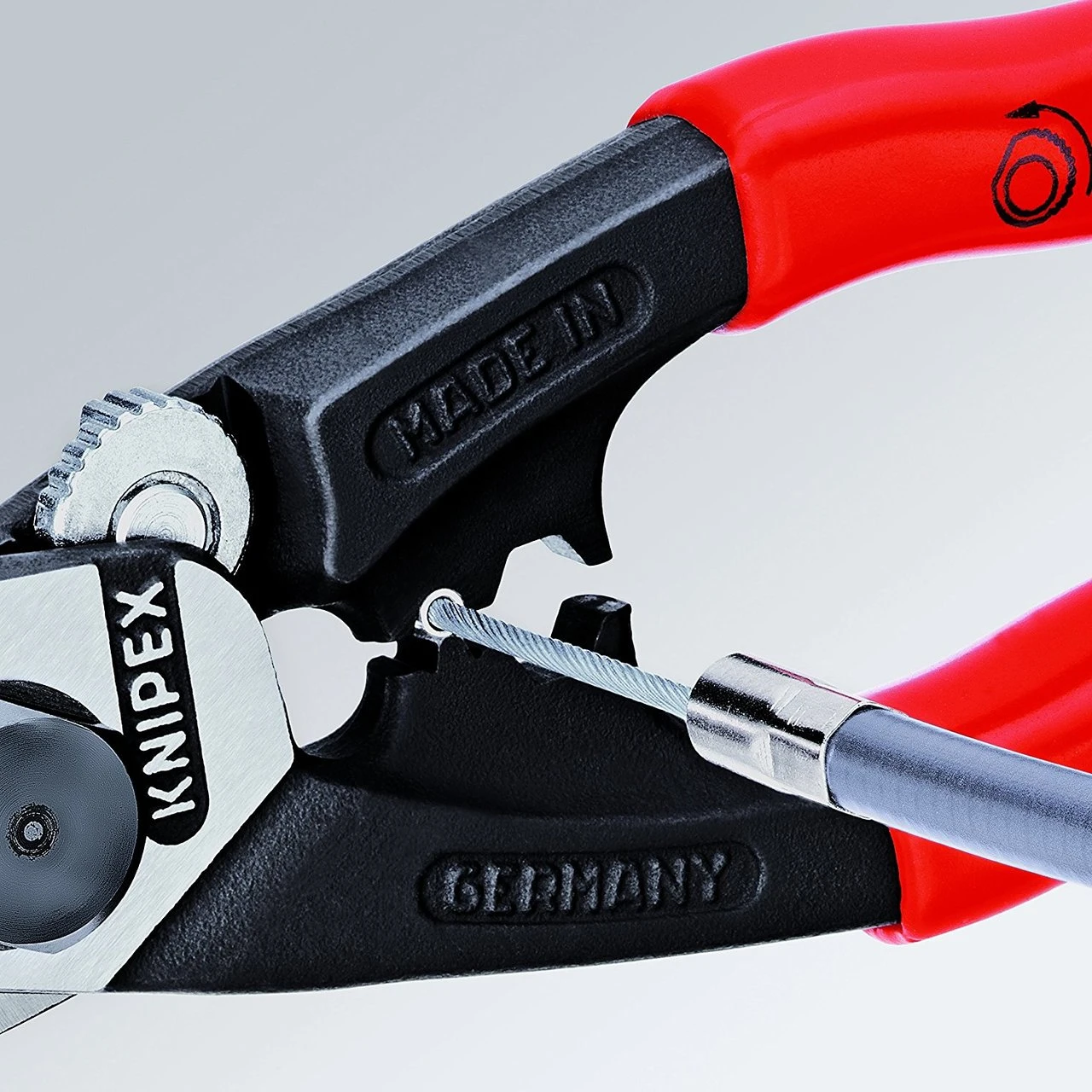 Knipex 7-1/2" Wire Rope Cutters with Tether Attachment (9562190TBKA) — product image 5