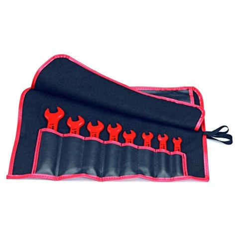 Knipex 8-Piece Open End Wrench Set, SAE, 1000V Insulated (989913S4)