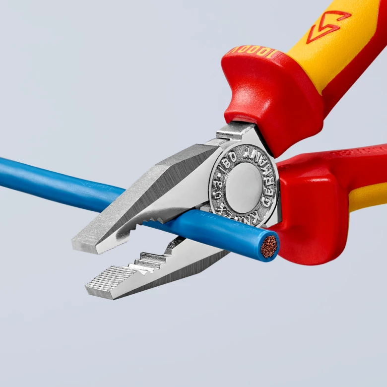 Knipex Combination Pliers Chrome 1000V Insulated (306180) — product image 2