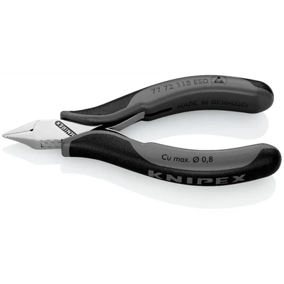 Knipex Electronics Diagonal Cutters with ESD Handles (7772115ESD)