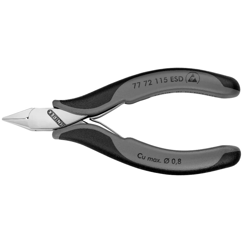 Knipex Electronics Diagonal Cutters with ESD Handles (7772115ESD) — product image 3