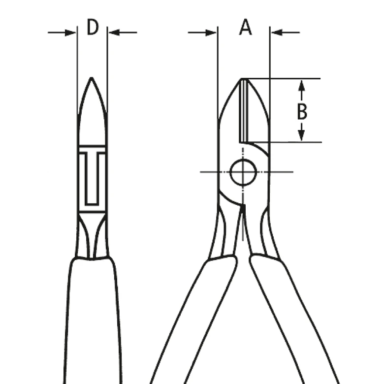 Knipex Electronics Diagonal Cutters with ESD Handles (7772115ESD) — product image 4