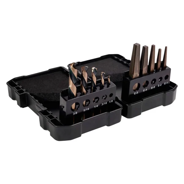 KnKut 10pc Left Hand Screw Drill & Square Extractor Set (10KK7-LHSQX)