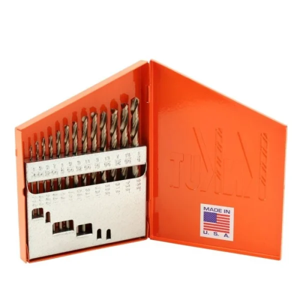 KnKut 13pc Hex M35 Jobber Drill Bit Set 1/16"-1/4" by 64ths (13KK35)