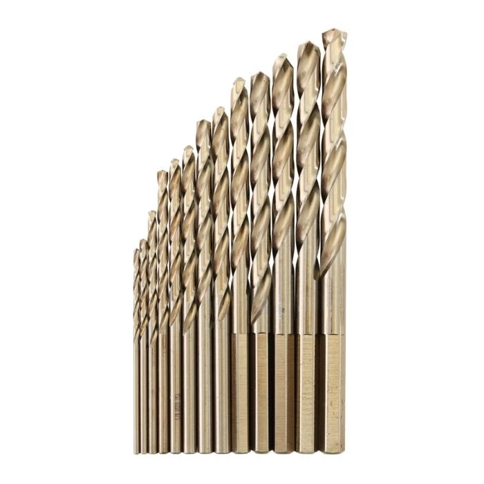 KnKut 13pc Hex M35 Jobber Drill Bit Set 1/16"-1/4" by 64ths (13KK35) — product image 4
