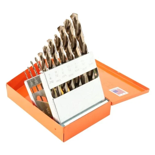 KnKut 15pc HD M35 Cob Jobb. Drill Bit Set 1/16"-1/2" by 32nds (15KK35)