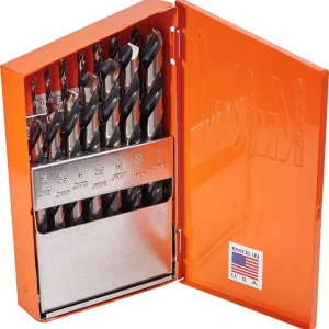 KnKut 15-Piece Jobber Length Drill Bit Set 1/16"-1/2" by 32nds (15KK5)