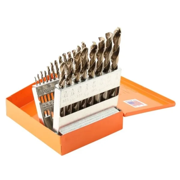 KnKut 21pc HD M35 Cob Jobb. Drill Bit Set 1/16"-3/8" by 64ths (21KK35)