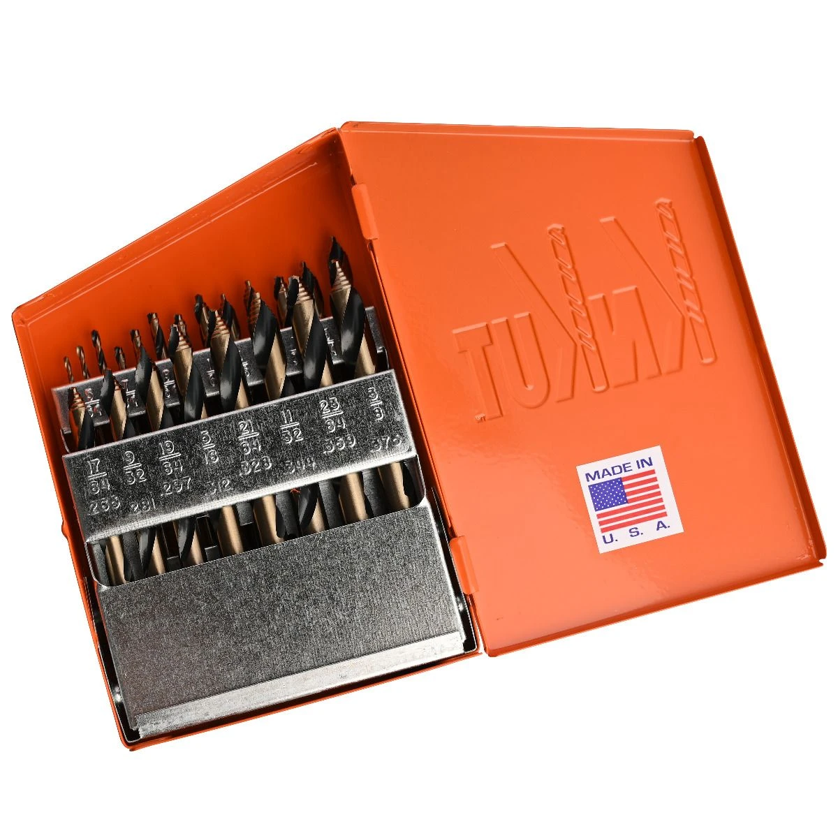 KnKut 21pc Mech Step Point Drill Bit Set 1/16"- 3/8" by 64ths (21KK10) — product image 2