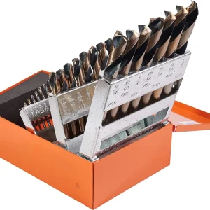 KnKut 29-Piece Short Stubby Drill Bit Set 1/16"-1/2" by 64ths (29KK7)