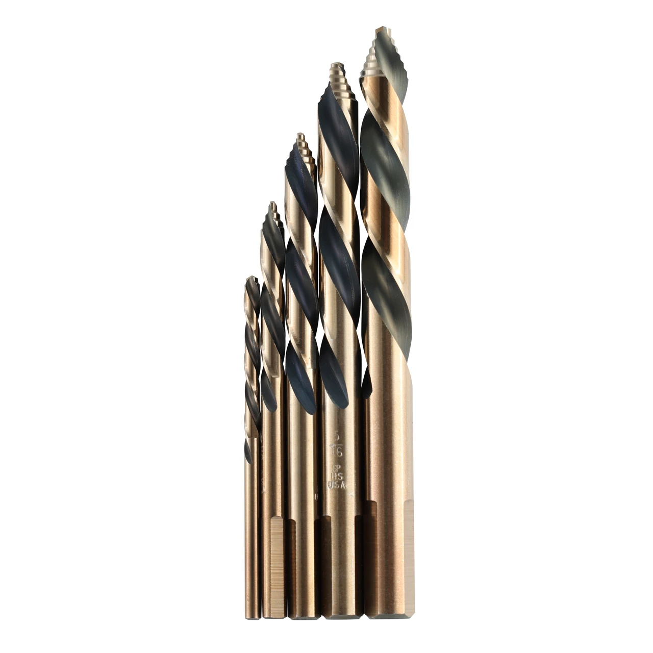 KnKut 5pc Left Hand Step Point Mechanics Drill Bit Set (5KK10-LH) — product image 3