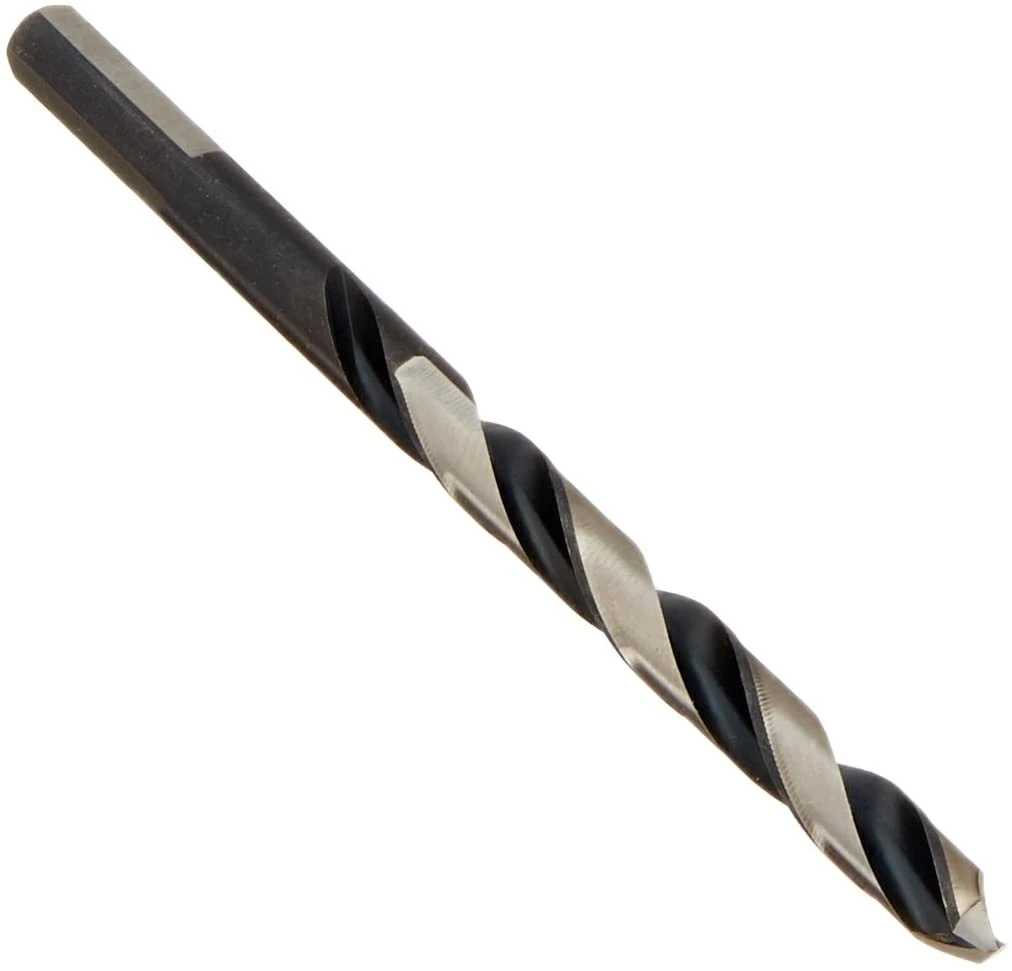KnKut KK5-1/4 dark and silver twist drill with spiral flutes and cylindrical shank