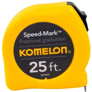Komelon 1 In. X 25 In. Fractional Tape Measure, 25Ft (SM3925)