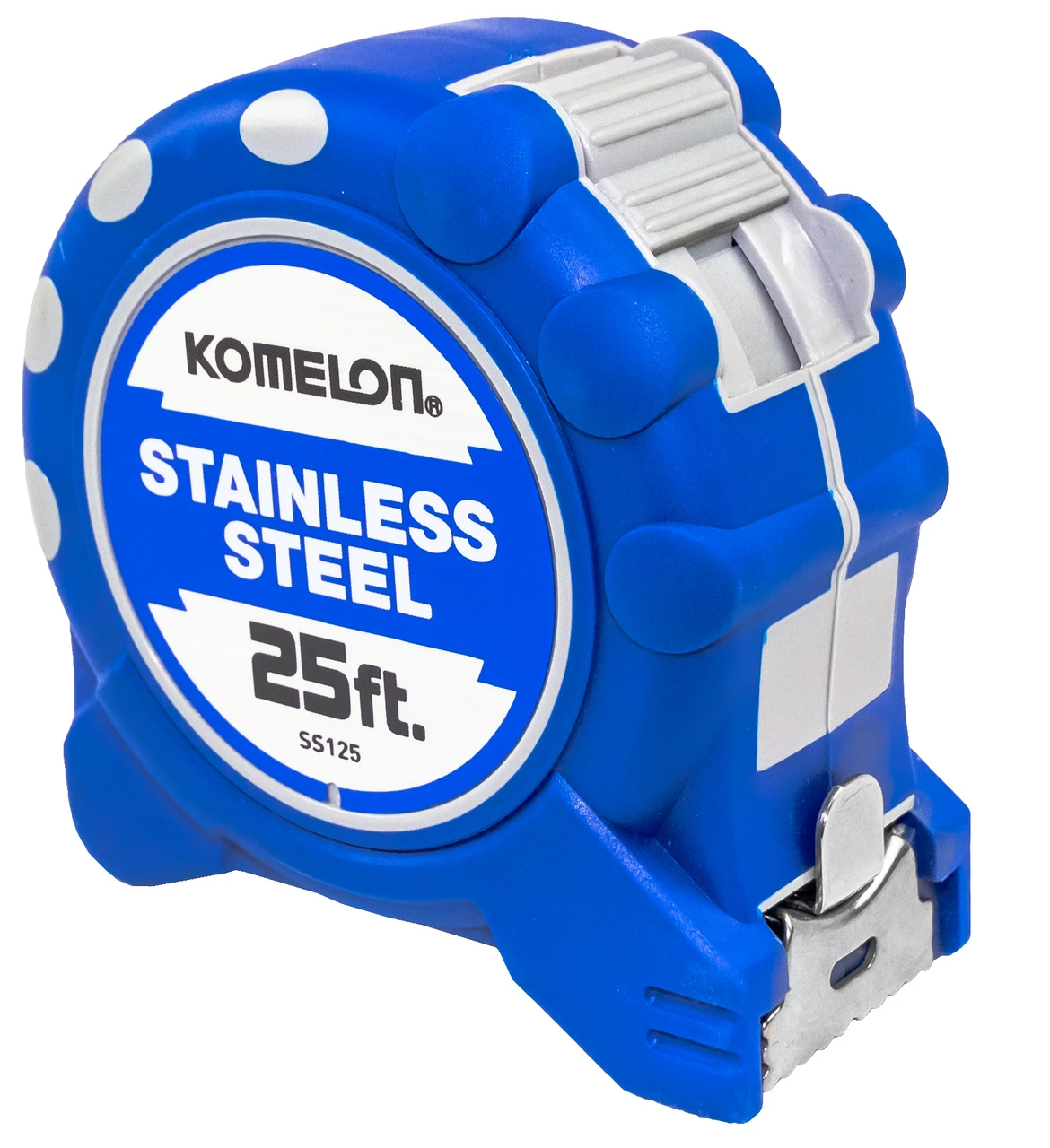 Komelon 1" X 25' SS Gripper Stainless Steel W/Rubber Grip Tape Rule (SS125)